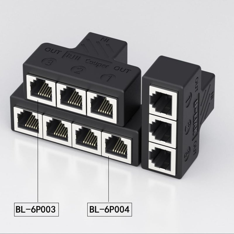 One To Four B RJ11 6P6C Telephone Wall Adapter 3 Port 4 Port Phone Splitter Extension Expand Connection - Image 4